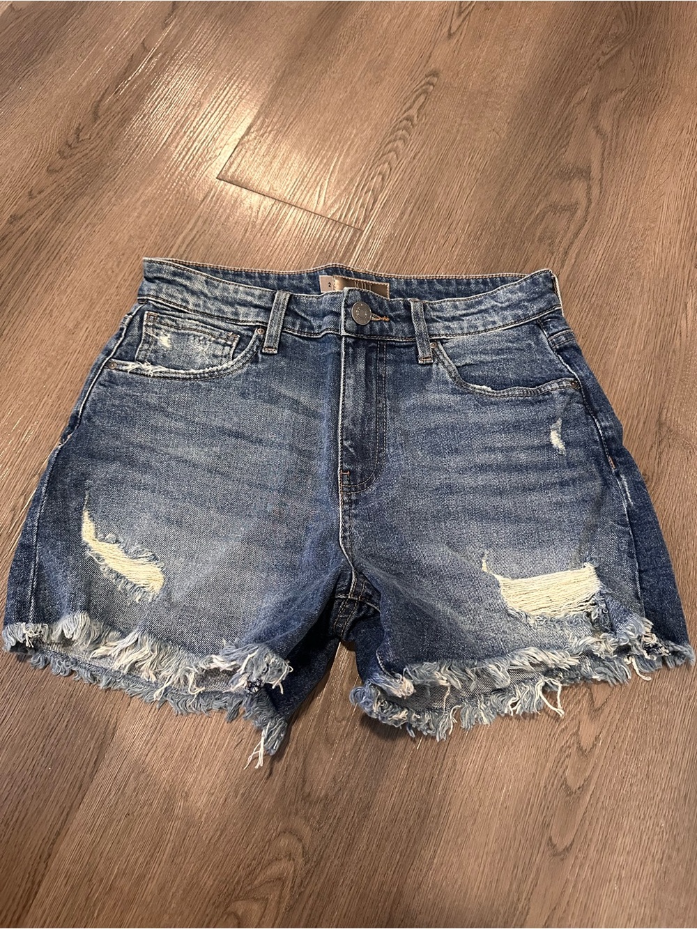 Kut from the kloth Distressed Denim Cutoff Shorts - Blue